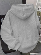 Women'S Warm Fleece Sweatshirt for Spring, Autumn, And Winter Featuring a Cute Panda Theme Print. This Autumn And Winter Commuting Piece Combines Soft And Adorable Elements Suitable for a Light Casual Office Style, Merging Warmth with a Loose Fit - Light Grey