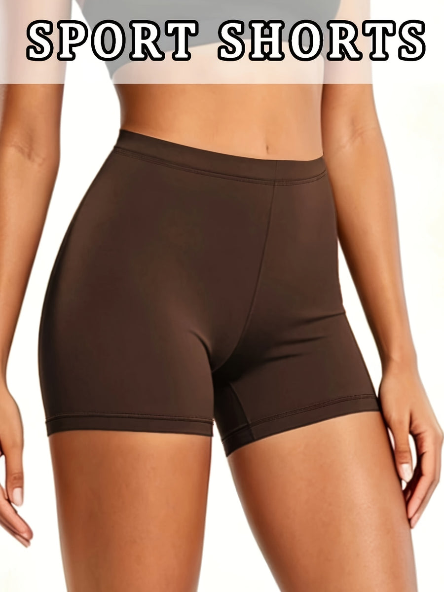 Butter-Soft Women'S High-Waist Biker Shorts - Perfect for, & Everyday Workouts - Coffee Brown