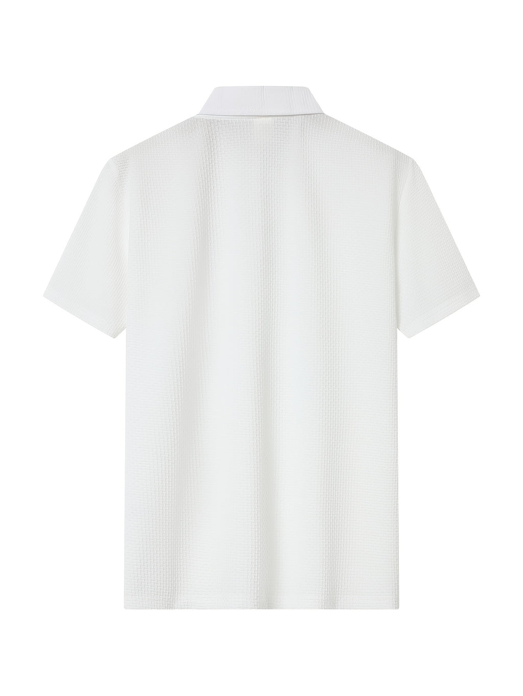 Classic Solid Color Short-Sleeve Men'S Polo Shirt, Home Casual Shirt - White