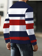 New Fashionable Trendy Crew Neck Long Sleeve Autumn/Winter Printed Crew Neck Sweatshirt Men's Top - Mixed colors