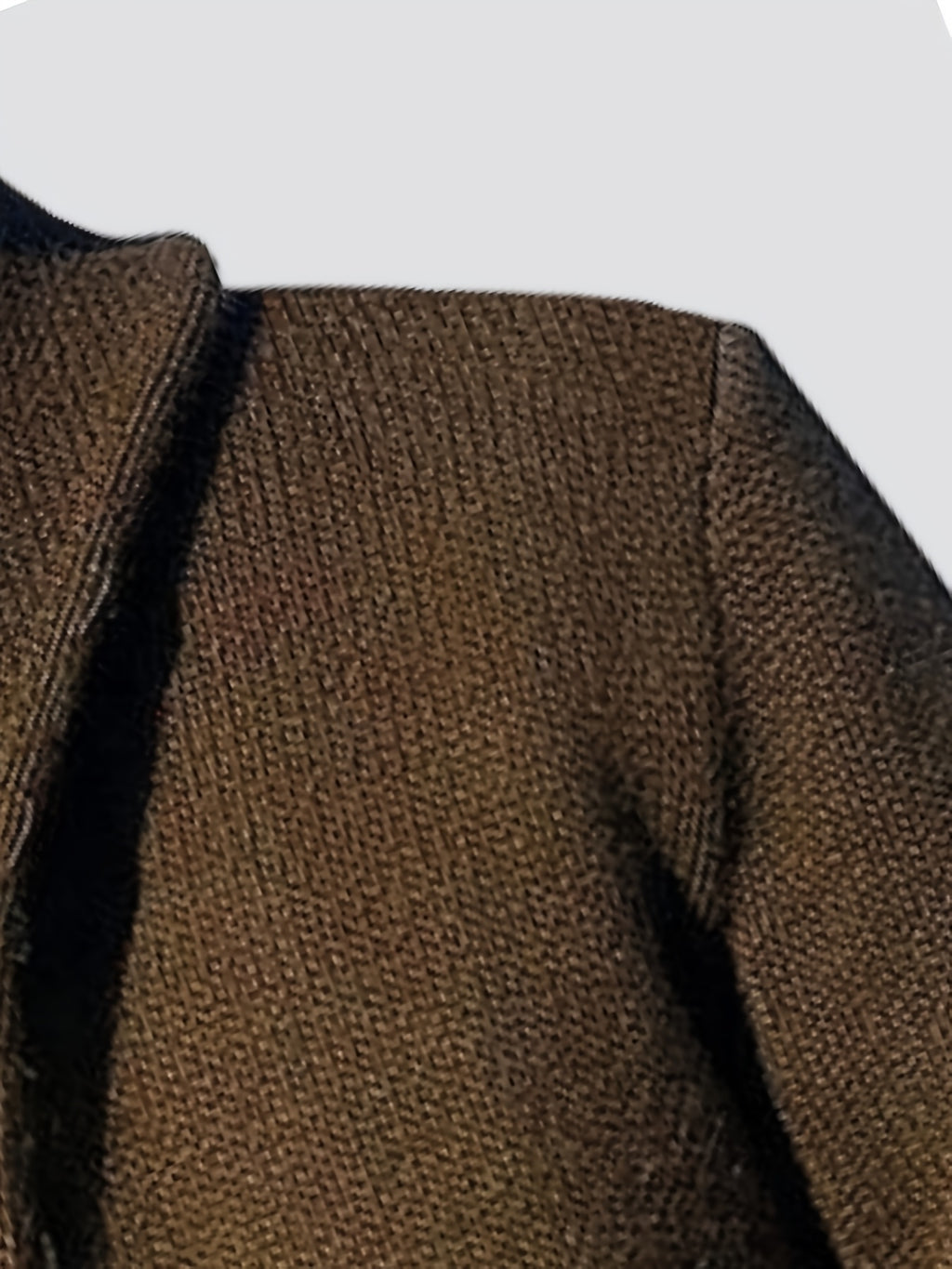 Men'S Elegant Patchwork Lapel Knit Cardigan, Unisex Color-Block Sweater Button-Up Jacket, Fashionable Casual Sweater for Men, Regular Fit for Spring And Autumn - Grey