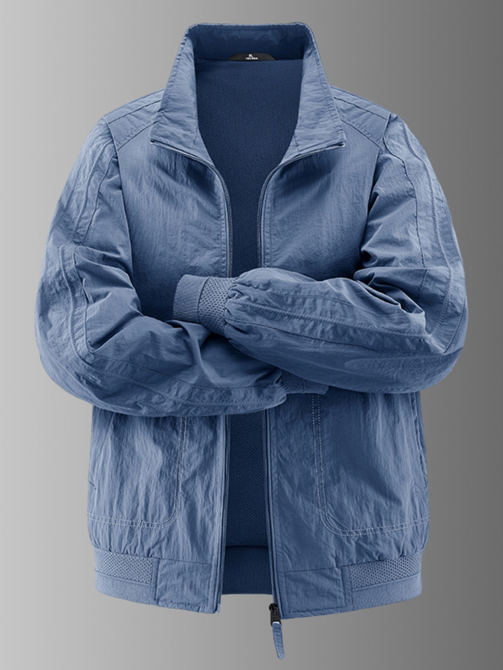 New Spring/Autumn Business Jacket, Sporty Casual Outdoor Stand Collar Jacket for Men - Dark Blue 1