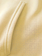 Autumn Winter Trendy Fashion Hooded Drawstring Sweatshirt And Jogger Pants Women'S Set, Hooded Drawstring Design, Front Kangaroo Pocket on Sweatshirt, Comfortable Wear for Cold Weather, Classic Silhouette, Comfortable Fit - Apricot