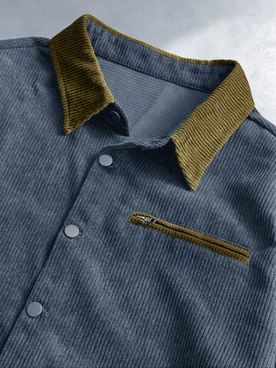 Men's New Autumn Loose Fit Drop Shoulder Long Sleeve Top for Daily Casual and Outdoor Sports Wear - Blue