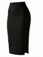 Targeted Development Women'S High-Waist Skirt Slit Long Dress Sexy Butt Skirt One-Step Skirt - Black