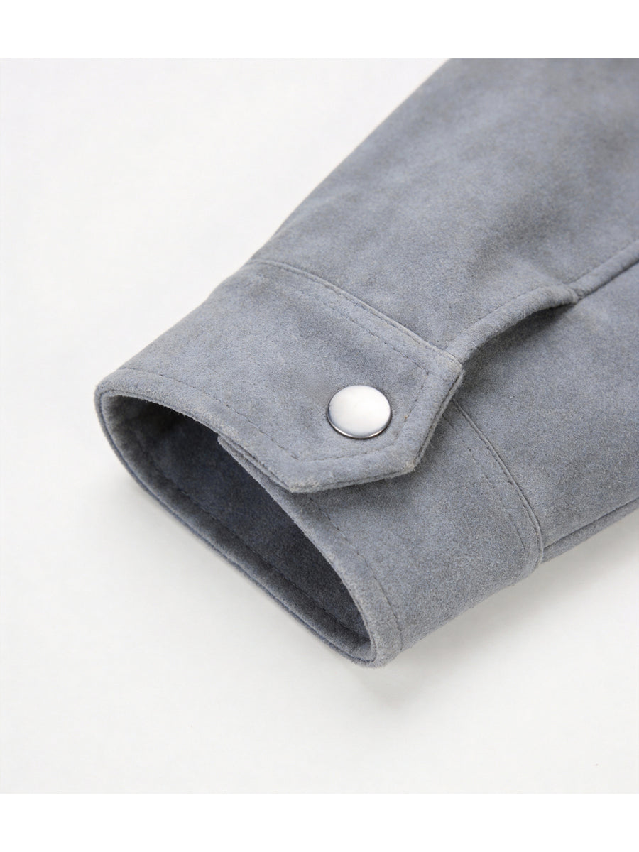 2026 Spring/Autumn New European and American Men's Lapel Jacket, Daily Fashion Commuting Party Date Coat, Workwear Style, Simple Outdoor Sports - Light Grey