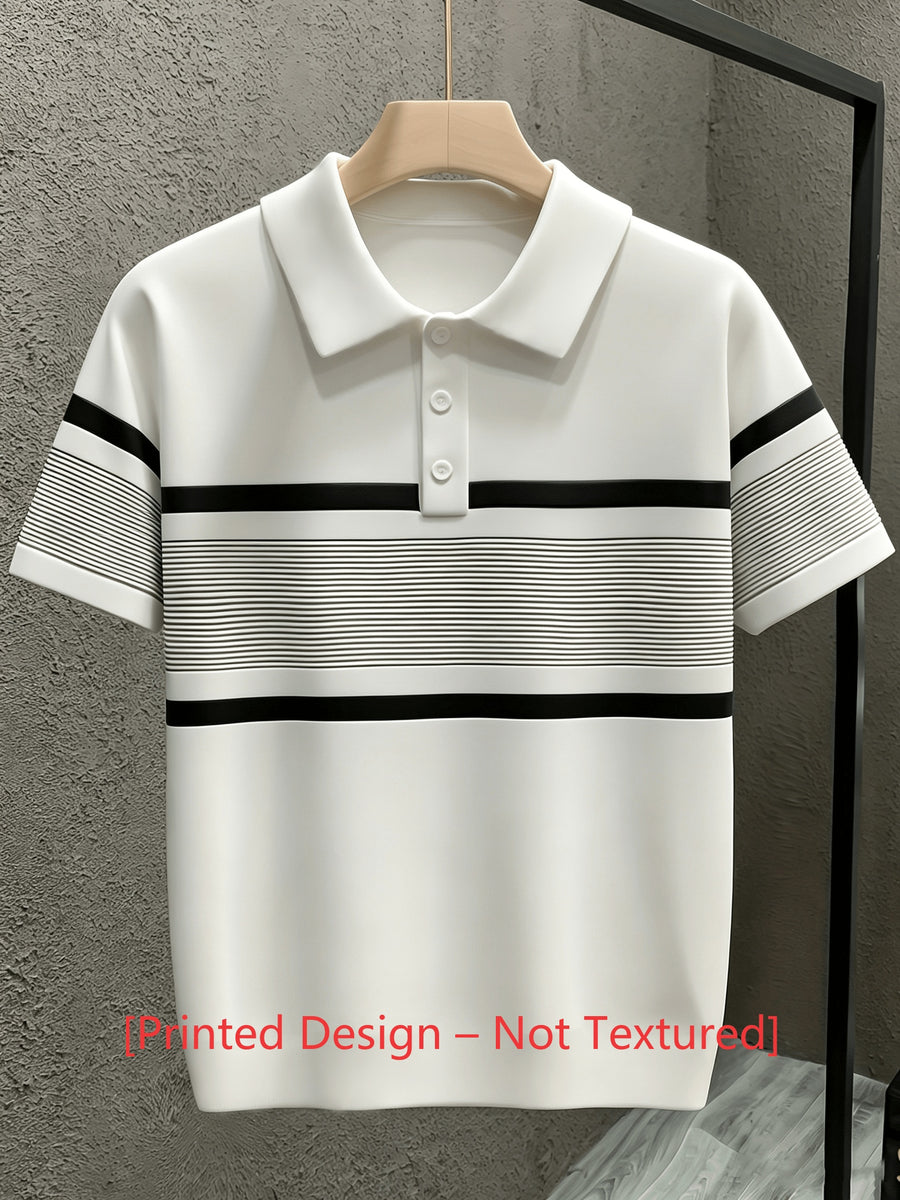 Men'S Summer New Knit POLO Short Sleeve Casual Men'S New Handsome Trendy POLO Shirt - Mixed colors