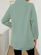 Women's Fashion High-Neck Sweatshirt - Viridity