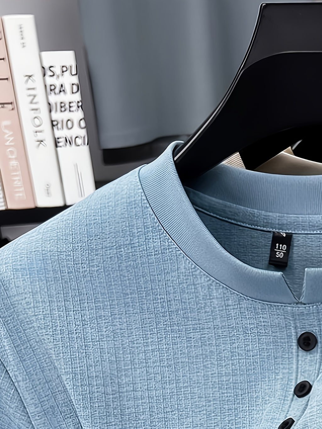 Men's Summer Short-Sleeve Crewneck T-Shirt - Breathable Business Casual Round Neck Base Layer Top, Solid Color Asymmetrical Hem Suitable for Daily Work Wear, Office & Casual Outfits, Machine Washable Light Luxury Style - Star Blue