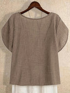 Women'S Solid Fashion Shirt for Summer - Khaki