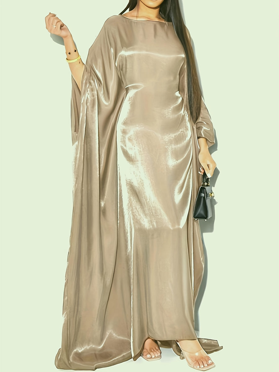 Middle Eastern Elegant Shimmer One Size Robe 8336-8 - Apricot