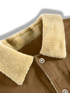 Men'S Solid Color Commuter Outdoor Fleece Jacket - Yellowish-brown