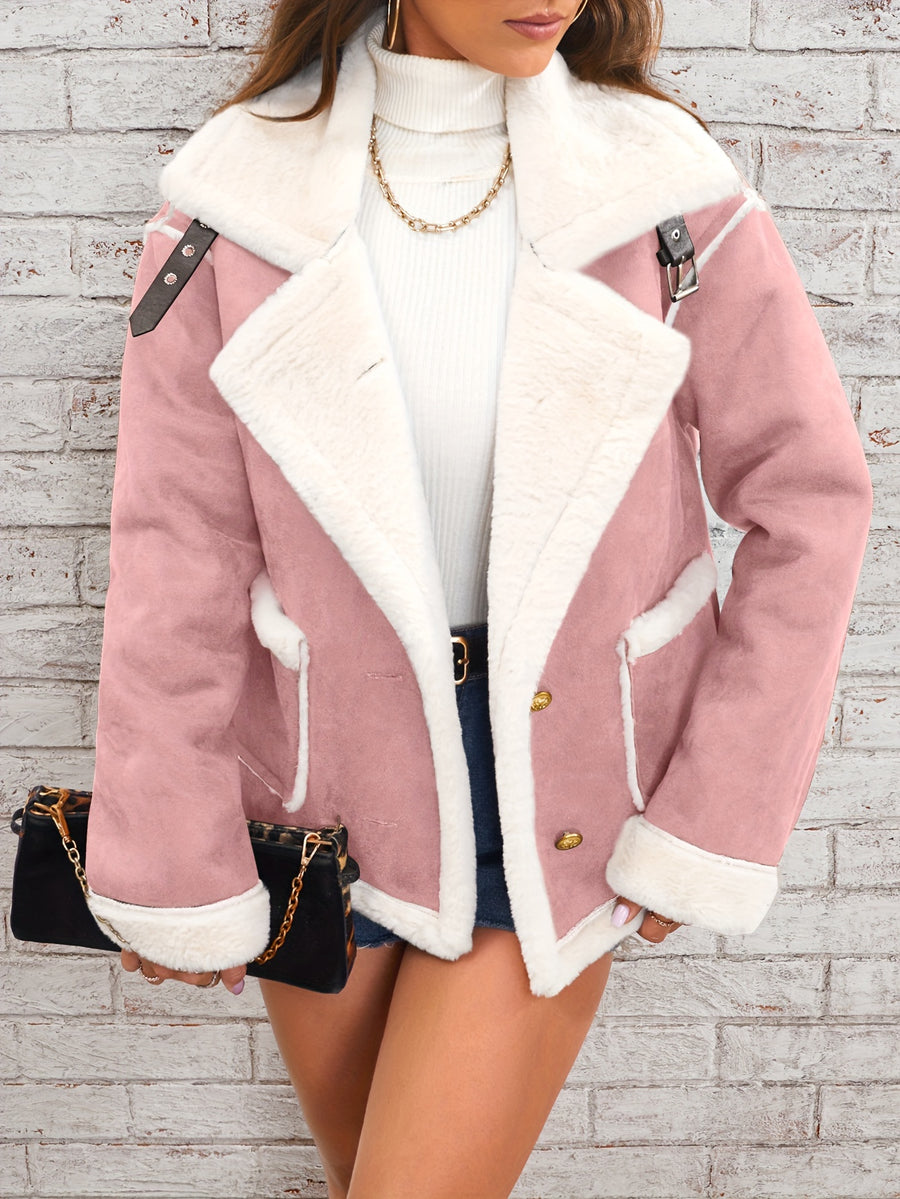 Lamb Women's Winter Coat - Pink Color