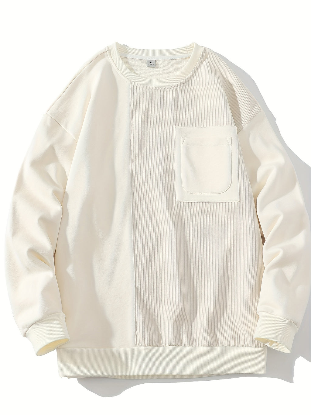 Shulei Water OBM Spring New Men'S Fashion Sweatshirt Round Neck Men'S Pullover Men'S Clothing Men'S Casual Athletic Wear - Apricot
