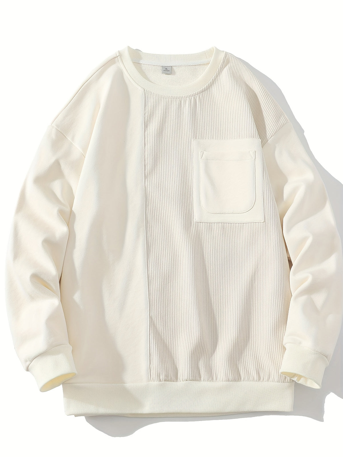 Shulei Water OBM Spring New Men'S Fashion Sweatshirt Round Neck Men'S Pullover Men'S Clothing Men'S Casual Athletic Wear - Apricot