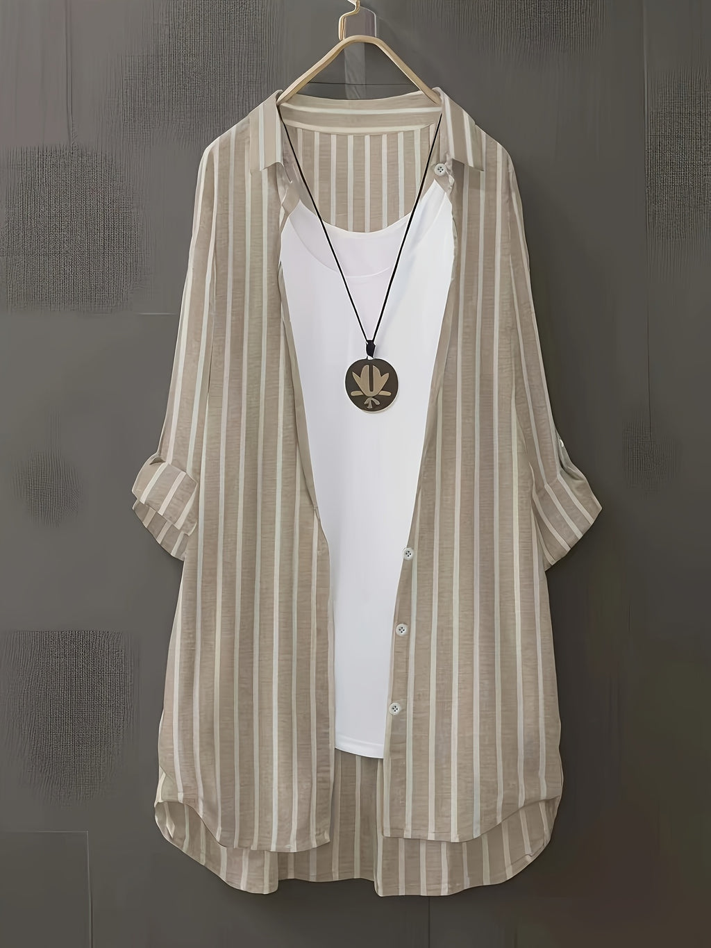 Targeted Development Women'S Long Sleeve Casual Striped Shirt, Suitable for Spring And Autumn - Multicolor