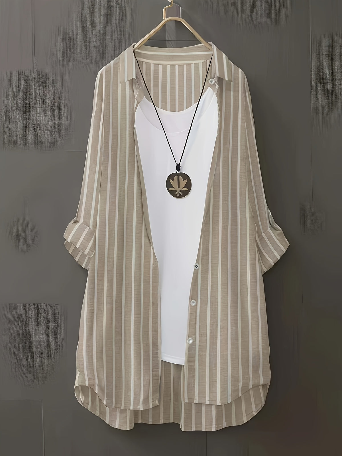 Targeted Development Women'S Long Sleeve Casual Striped Shirt, Suitable for Spring And Autumn - Multicolor