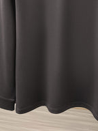 Men'S Lapel Long Sleeve Polo Shirt, 2-Button Design, Ribbed Polo Collar, Suitable for Commute And Casual Wear, Can Be Worn Inside Or Outside - Coffee Color