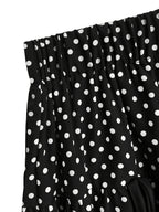 386 Polka Dot Printed Short Cake Dress for Date Outing - Black