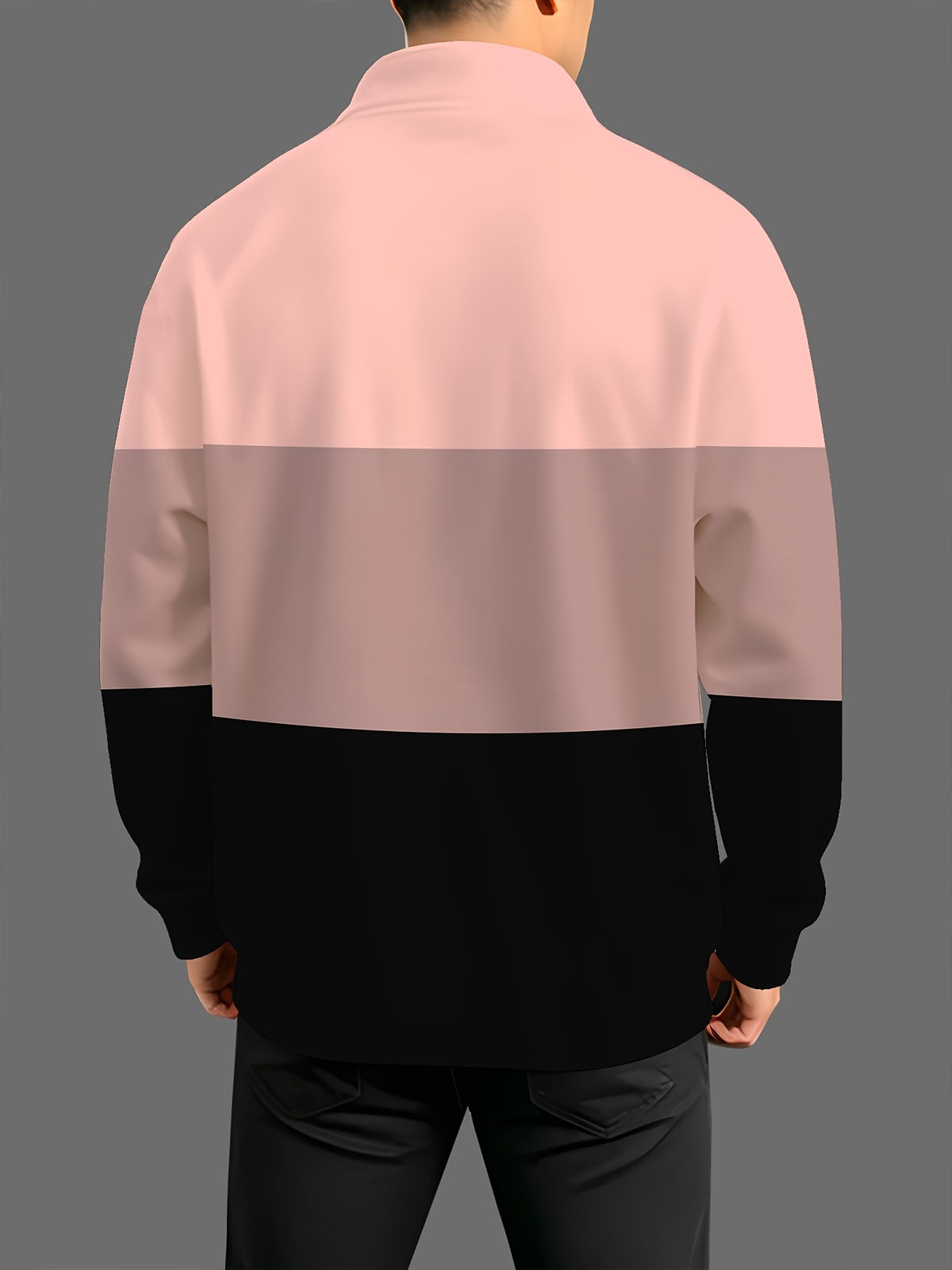 Men's Fashion Half-Zip Sweatshirt, Casual Novelty Men's Sweatshirt, Essential Choice for Home and Leisure - Mixed Color 2