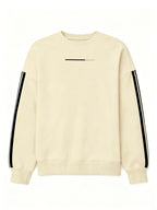 Comfortable And Versatile Women'S Clothing, Casual Long-Sleeve Crewneck Sweatshirt with Fun Printed Patterns And Double Stripes, for Women - Apricot