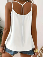 8292 Back Strap Camisole Top - White