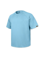 Men'S Waffle Knit Crew Neck T-Shirt, Lightweight And Breathable Short Sleeve Casual Tee with Premium Fashion Handcrafted Labeling. Comfortable Loose-Fit Summer Top Perfect for Daily Wear, Street Style, Vacations, Travel, Outdoor Activities - Sky Blue
