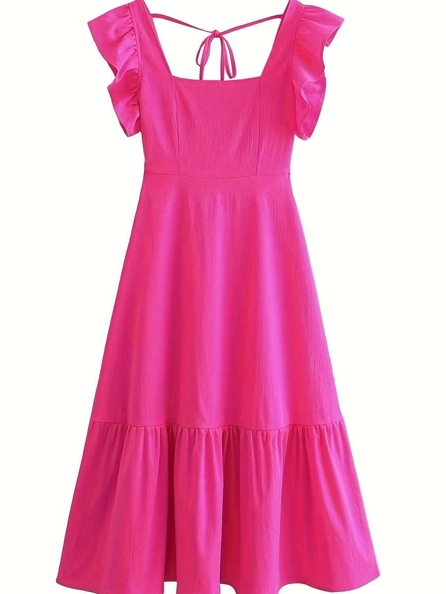 Casual Dress - Rose Red