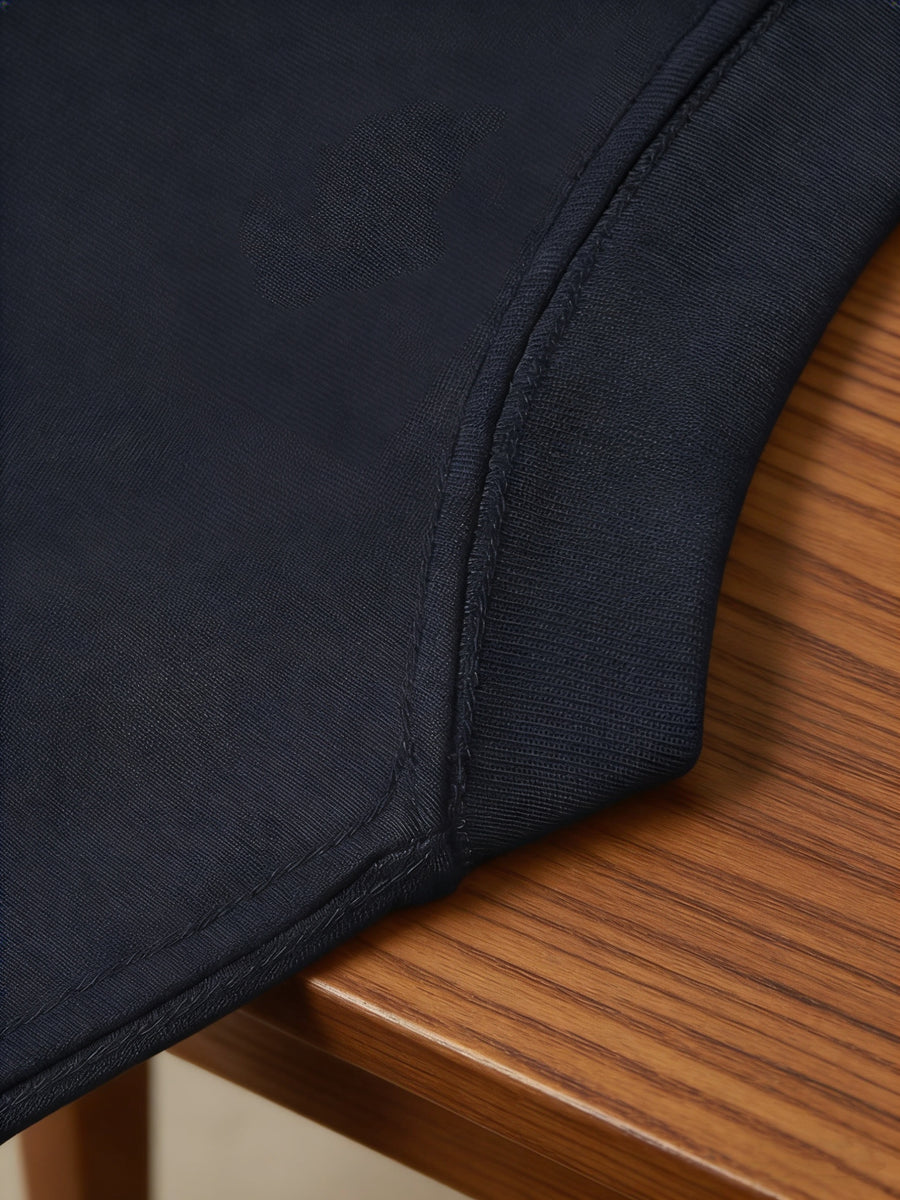 Men's Minimal Gradient Bar Graphic Tees, Summer Loose Streetwear Casual T-Shirts - Navy Color