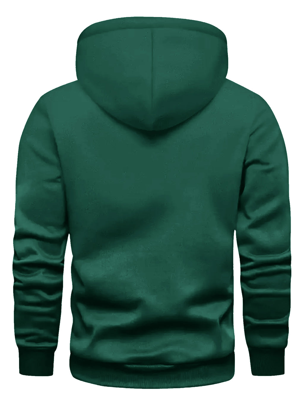 New Arrival: Men'S Hooded Sweatshirt with Geometric Print And Wrinkle-Resistant Fabric - Perfect for Casual Outings And Active Days! - Dark Green