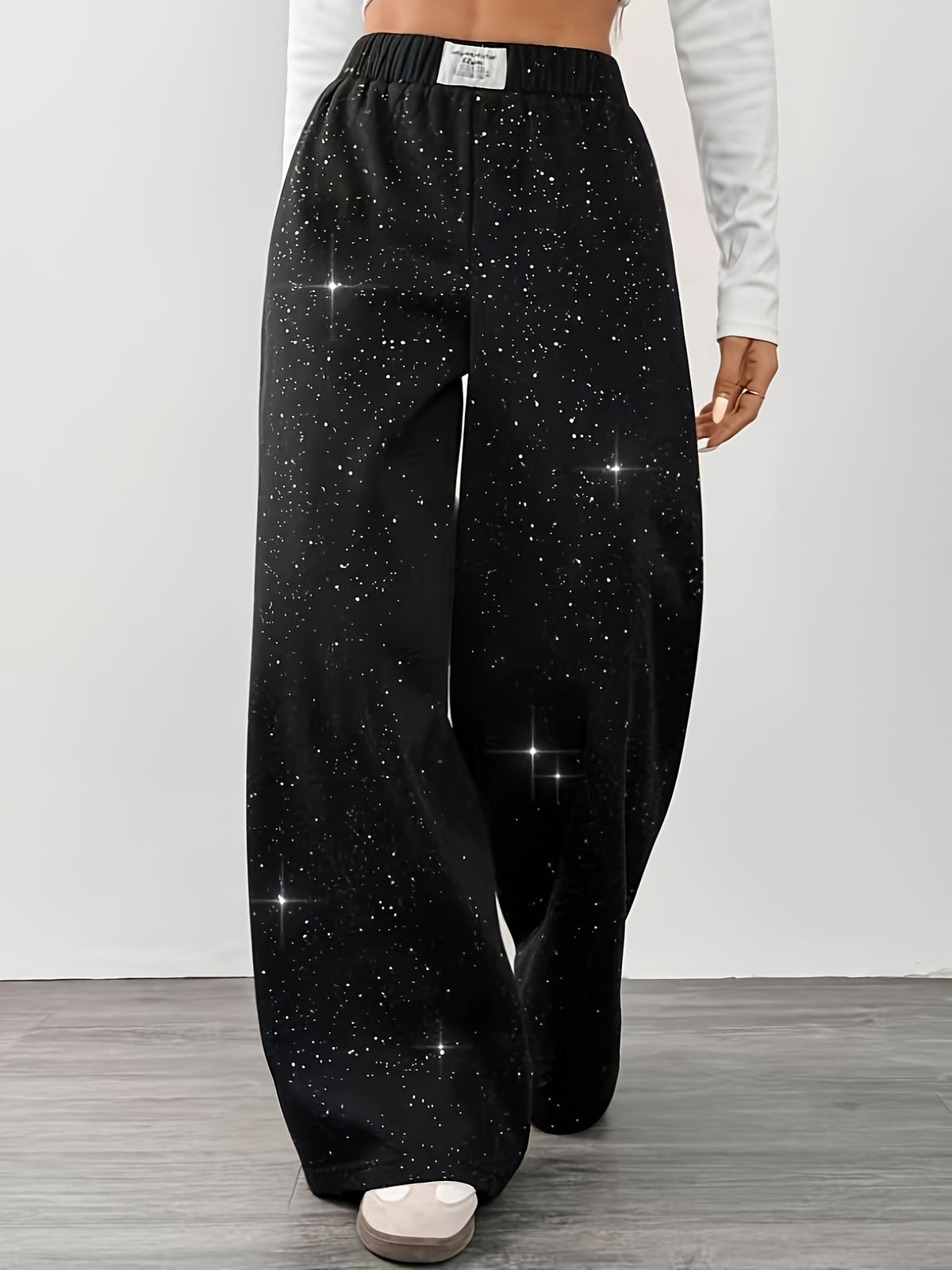 Women'S Fashion Casual Trousers - Black