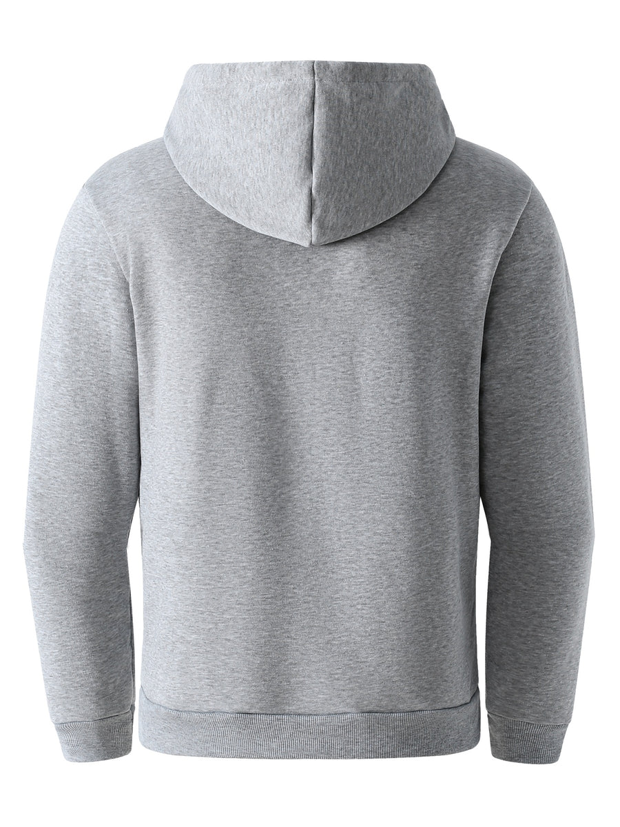 2026 Autumn Winter New Street Men'S Sweatshirt Outdoor Sports Sweatshirt Multi-Pocket Zipper Men'S Casual Print Novelty Hoodie - Light Grey