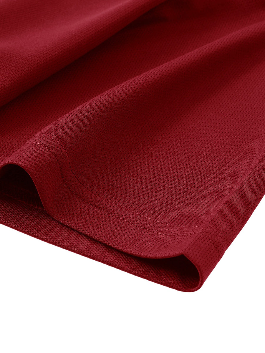 3pcs Men's Long-Sleeve Polo Shirt Set, Golf Business Casual Sport Lapel Top, Multiple Colors Available, Spring/Autumn Base Layer, Solid Color Simple Style, Breathable, Wrinkle-Resistant, and Easy-Care Top - Burgundy-Navy-Army Green