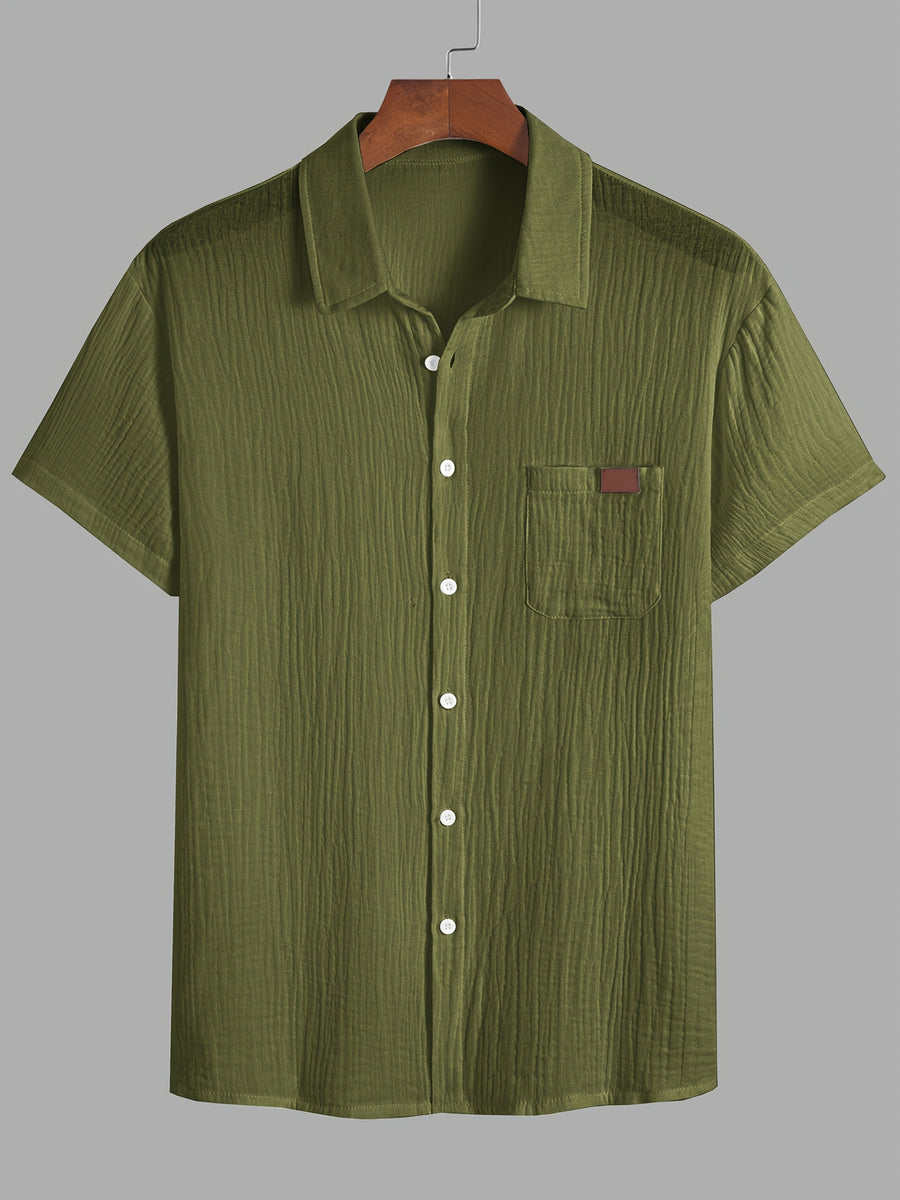 Men's Casual Shirt - Olive Green