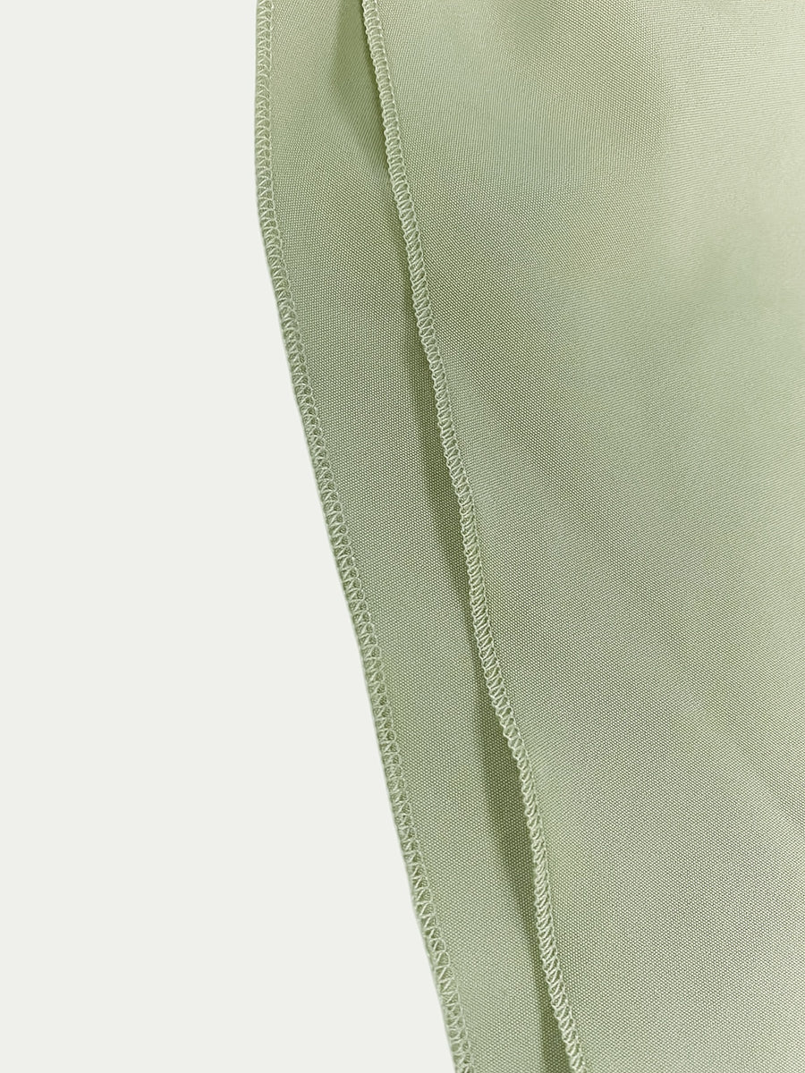 Spring-Summer Elegant Fashion Design Halter Tie-Neck Shirt - Light Green