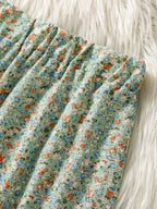 Women's High Waist Floral Maxi Skirt, A-Line Flowy Resort Skirt, French Style Elegant Dress for Spring Summer Fall - Light Green