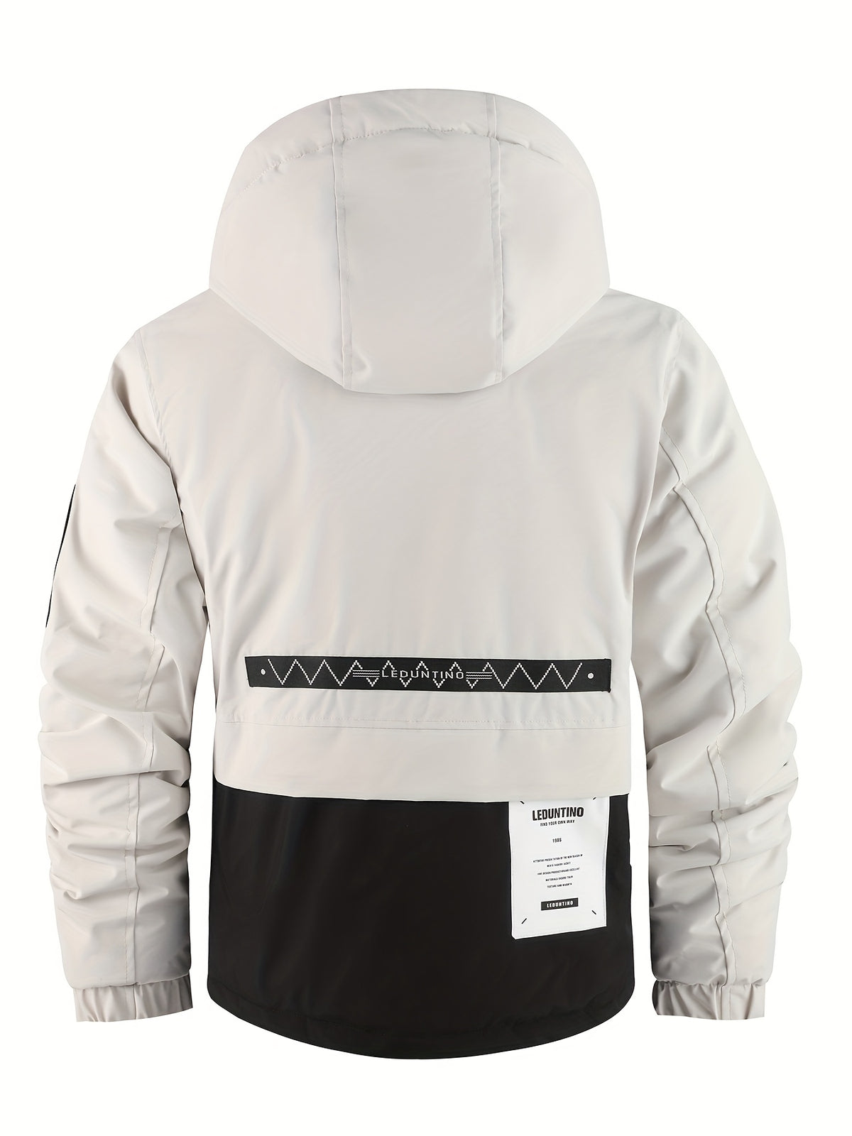 Men'S Autumn New Hooded Warm Coat | Casual Multi-Pocket Work Jacket with Detachable Hood And Zipper, Fiber, Regular Fit, Thick - White