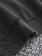 Men's Fashion Casual "Brooklyn Victory" Letter Print Sweatshirt, Polyester Material, Loose Fit, Versatile Men's Sweatshirt - Dark Gray