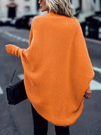New Autumn And Winter Collection of Popular Casual Fashion Loose And Easy Versatile Elegant Retro Long-Sleeve Shawl Women'S Cardigan Top - Orange
