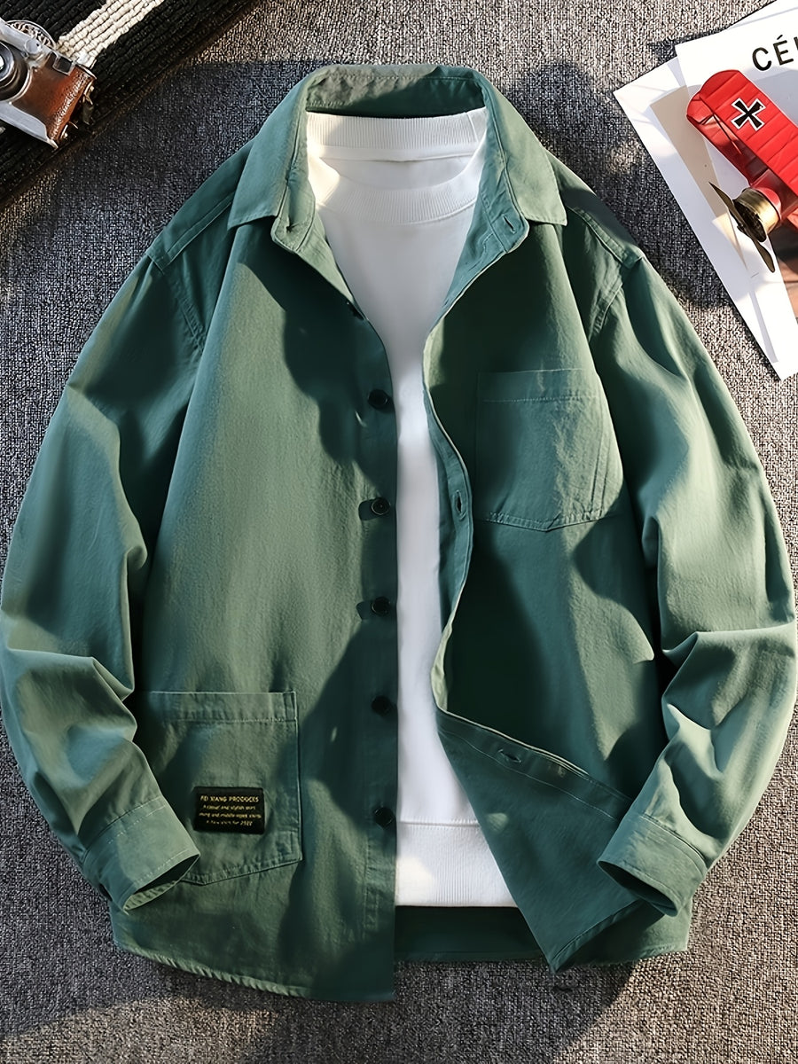 Quality Selected Japanese Retro Plaid Long-Sleeved Shirt, Unisex Versatile Casual Loose Shirt - Green