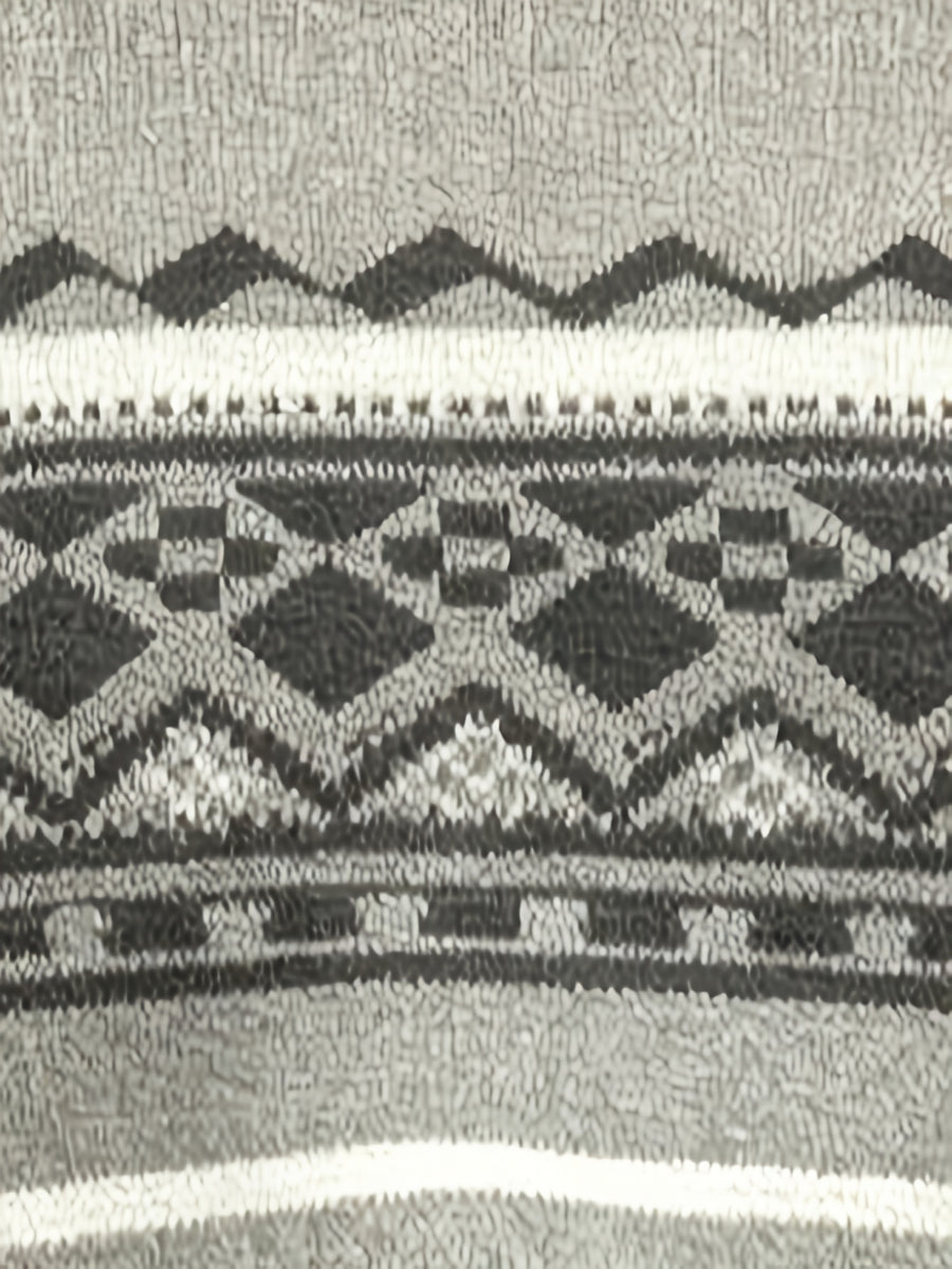 SENMEIGUO New Men's Semi High Neck Knitted Sweater with Fashionable Patterns for Autumn and Winter, Warm and Casual Base Top - Khaki