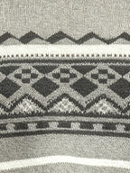 SENMEIGUO 2026 Autumn/Winter New Round Neck Knitted Sweater Men's Fashion Pattern Warm and Casual Bottom Top - Khaki