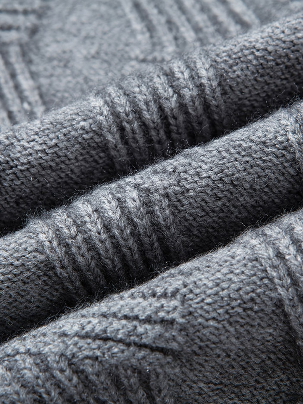 Men'S Seagull Collar Jacquard Knit Sweater, Excellent Warmth, Suitable for Autumn And Early Winter Wear. - SINBOS - Light Grey