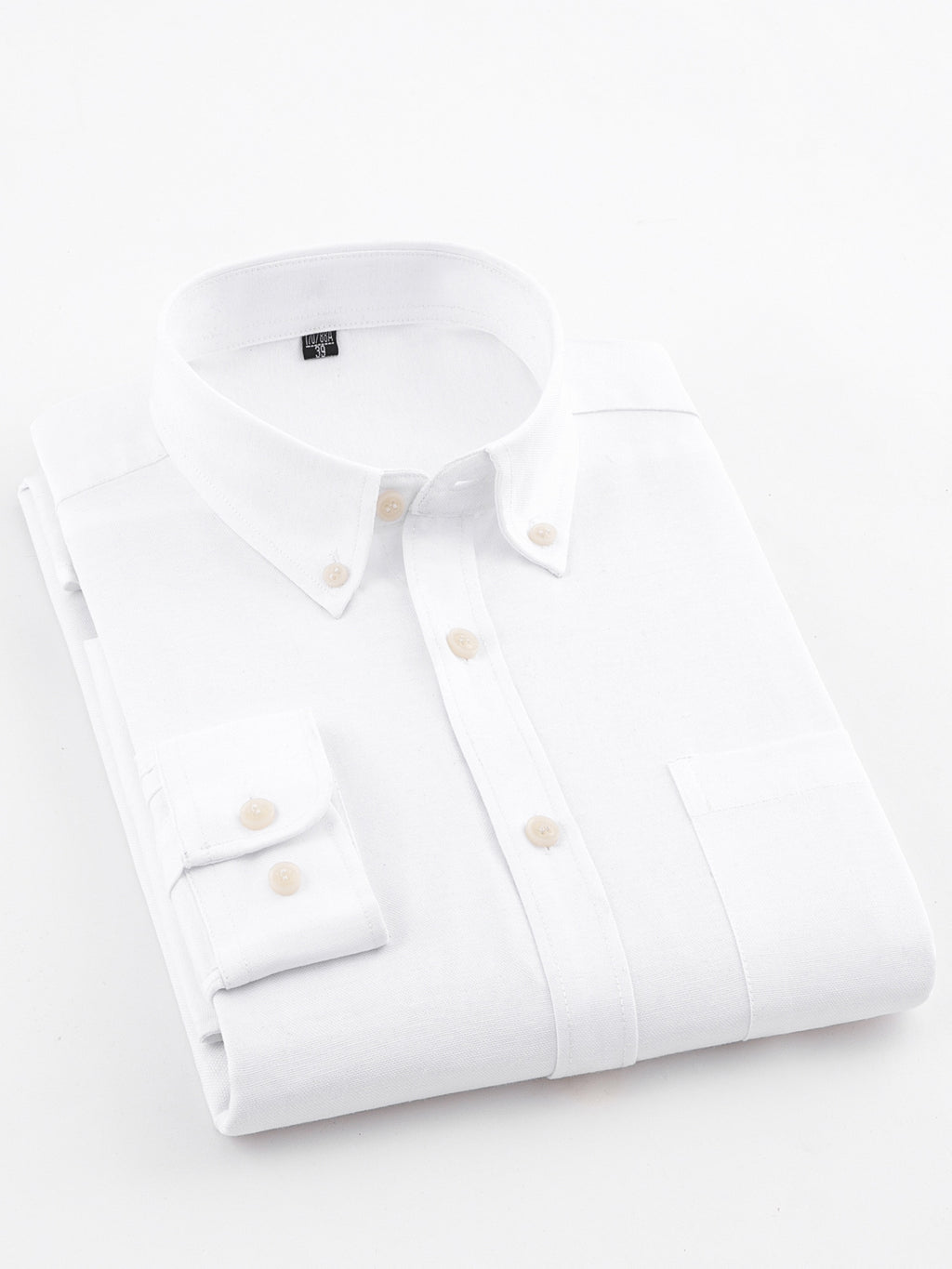 Three-pc Classic Men's Oxford Plain Color Shirts, Simple and Elegant Casual Long-Sleeve Shirts, Available in Multiple Colors for Easy Mix and Match - White+Blue+Navy Blue