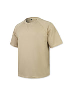 Men's Short-sleeve Waffle T-shirt, Lightweight and Breathable Crewneck Top, Suitable for Daily Casual Wear, Summer Vacations, and Outdoor Activities, with a Loose Fit - Khaki 1 Pack