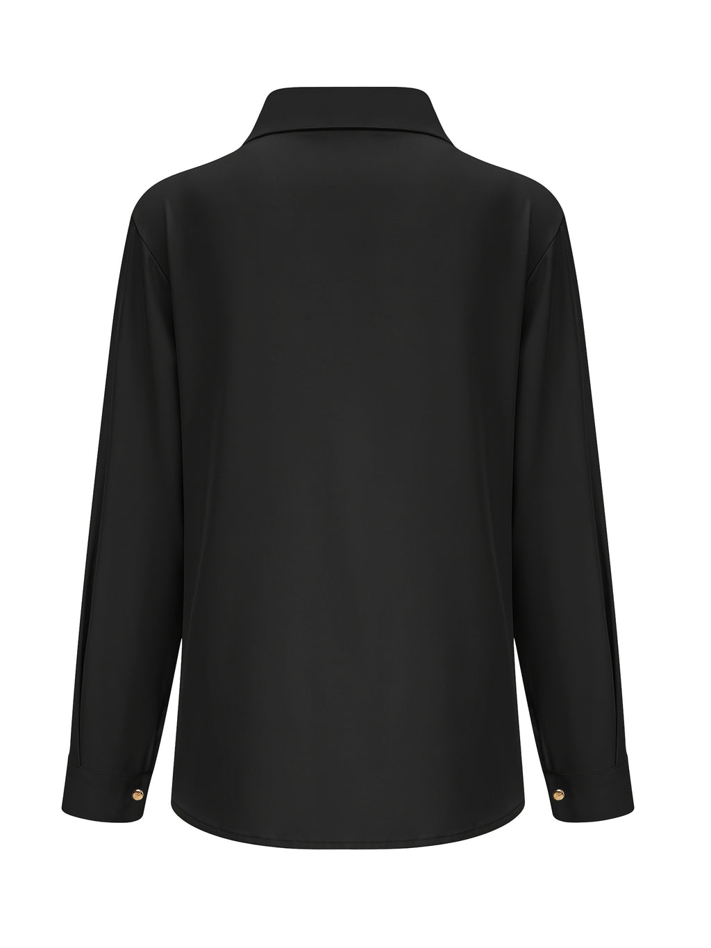 Fashion Women'S Casual Button-Up Shirt - Black