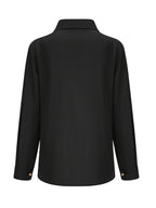 Fashion Women'S Casual Button-Up Shirt - Black