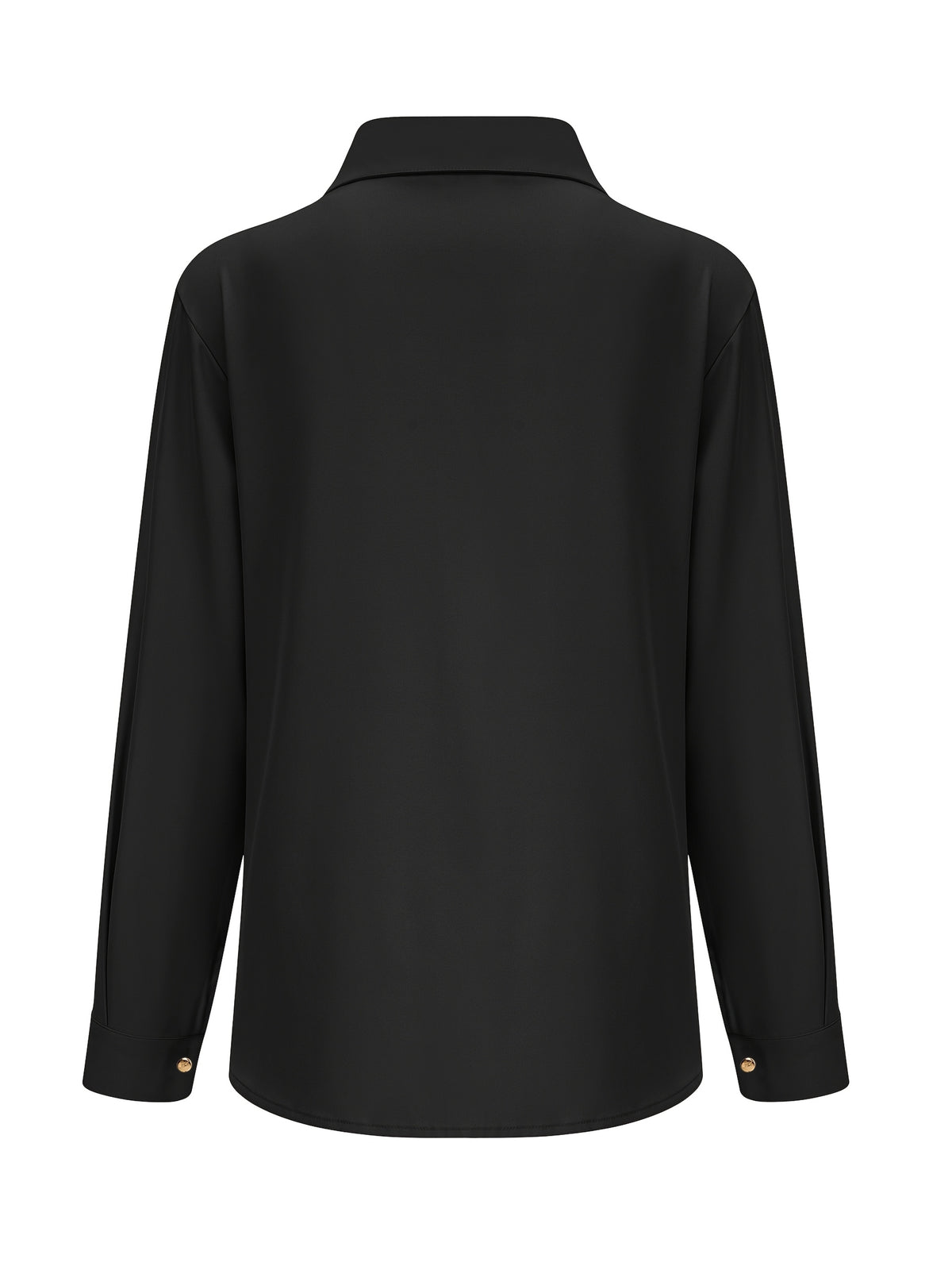 Fashion Women'S Casual Button-Up Shirt - Black
