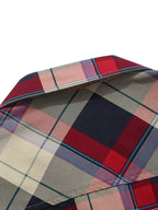 2026 Spring/Autumn New Style Lapel Checkered Short Shirt Men'S Trachten Shirt American Casual Men'S Trendy Fashion All-Match Outdoor Long Sleeve Shirt - Green Grid