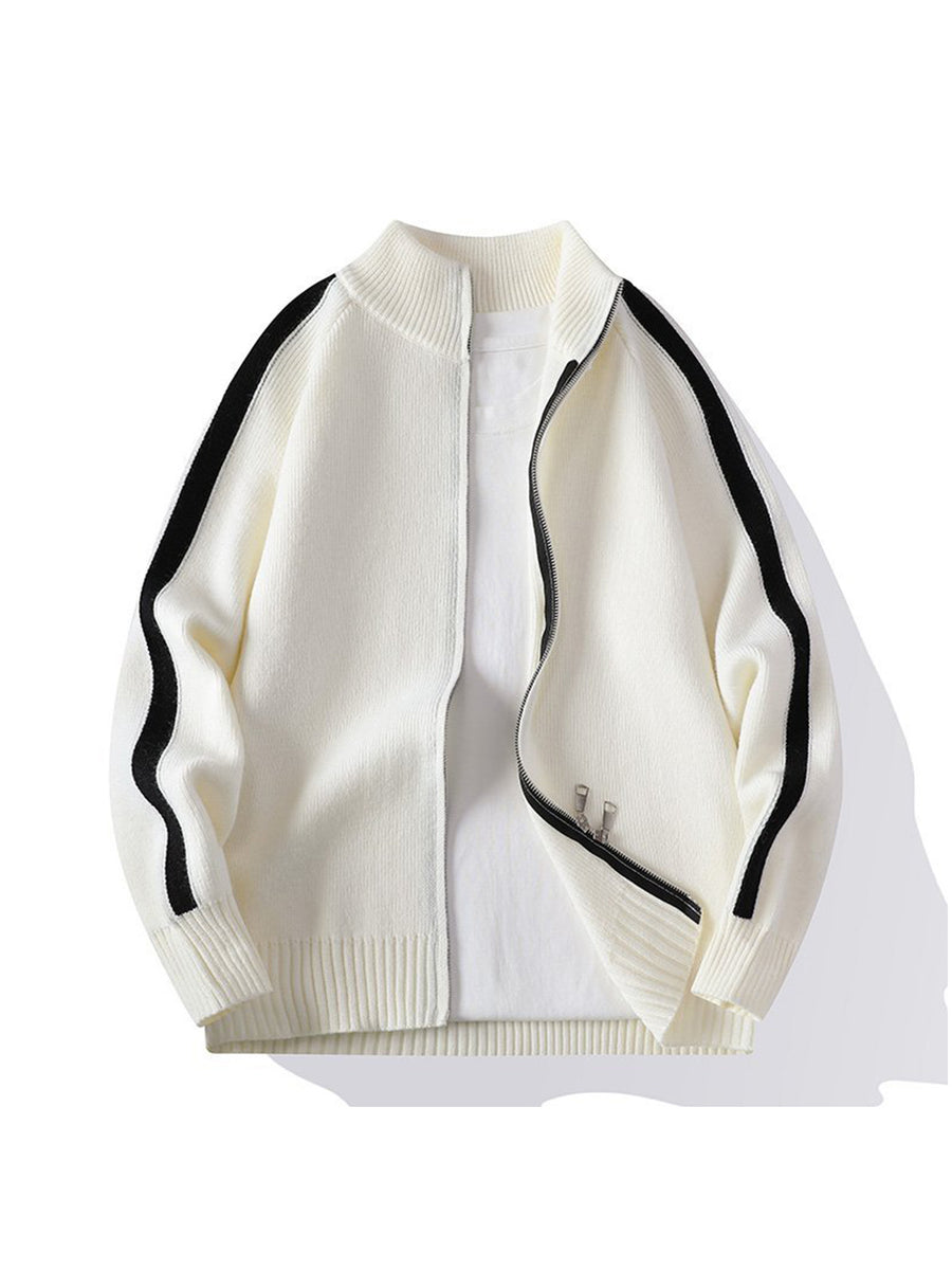 2026 Autumn Fashion Knit Cardigan Long Sleeve Sweater, 486 Apparel - White